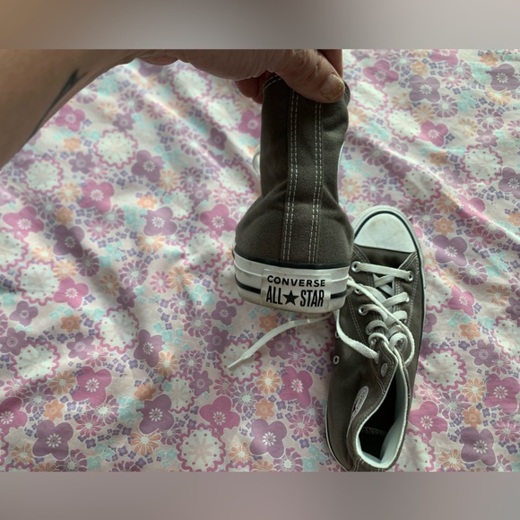 Grey high top converse women’s size 8 - Picture 4 of 11